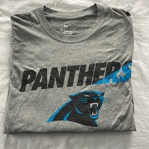 Long sleeve Drifit Nike Panthers shirt. Size Womens L